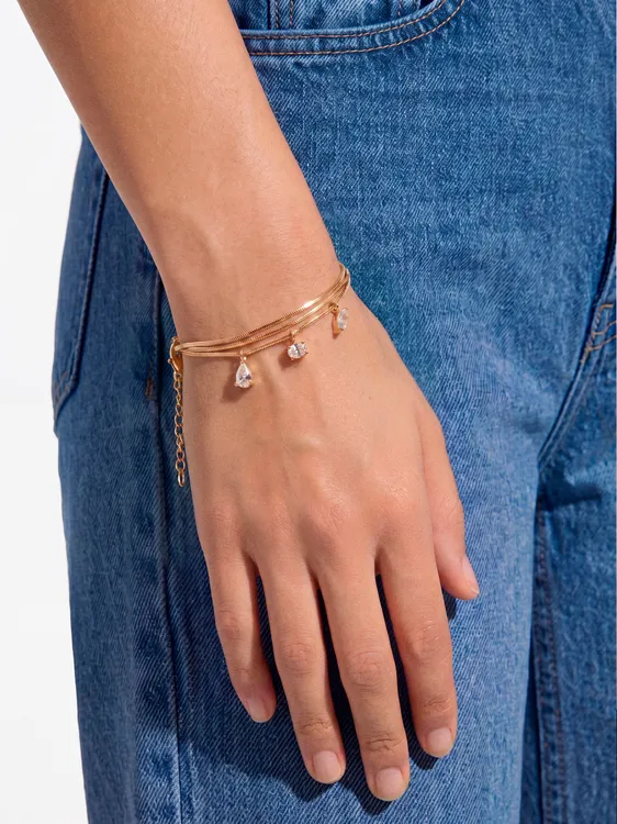 Set Of Bracelets With Zirconia Pendants 248554 — image 3