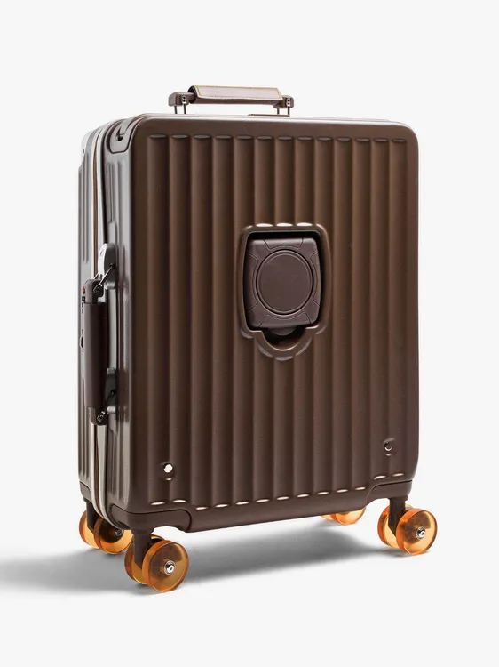 Striped Travel Suitcase With Cup Holder 248573 — image 2
