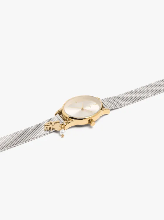 Bicolor Watch With Metallic Mesh Charm 248707 — image 3