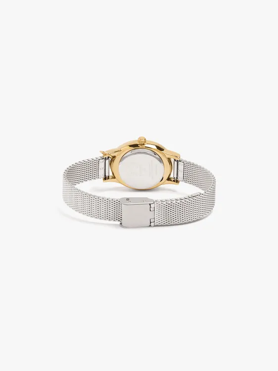 Bicolor Watch With Metallic Mesh Charm 248707 — image 2