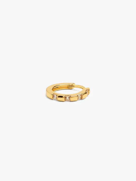 Individual Hoop With Cubic Zirconia 18k Gold Plated 248916 — image 3