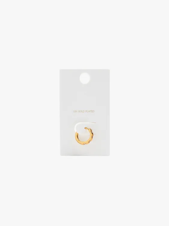 Individual Hoop With Cubic Zirconia 18k Gold Plated 248916 — image 2