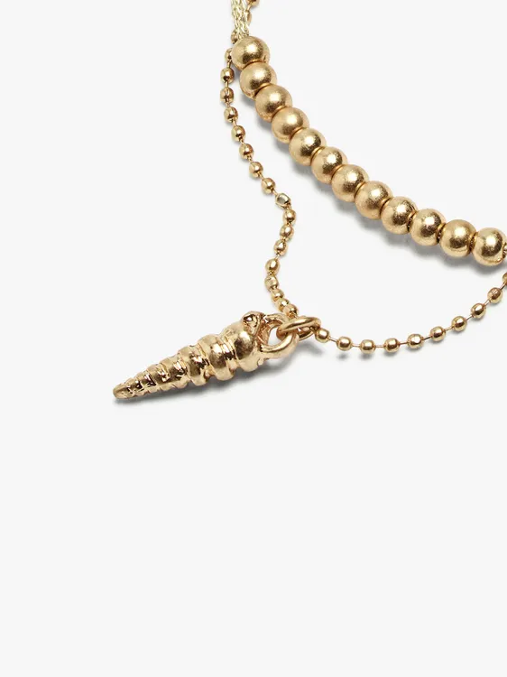 Double And Adjustable Bracelet With Spiral Snail Charm 248932 — image 2