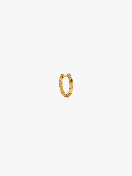Individual Segmented Hoop With Cubic Zirconia 18k Gold Plated 248976 — image 1