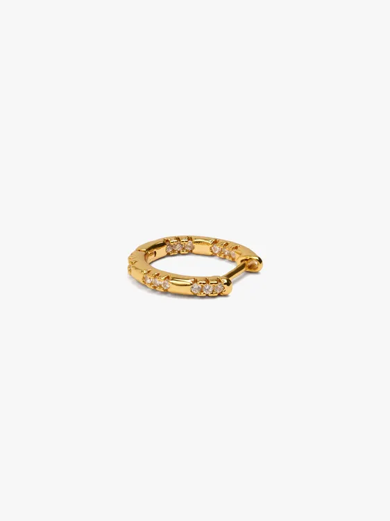Individual Segmented Hoop With Cubic Zirconia 18k Gold Plated 248976 — image 2