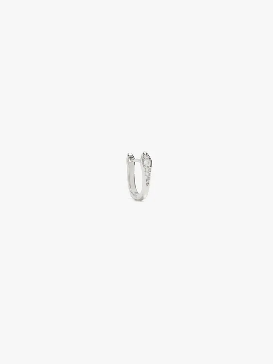 Individual Snake Hoop With Zirconia Silver Plated 248977 — image 1