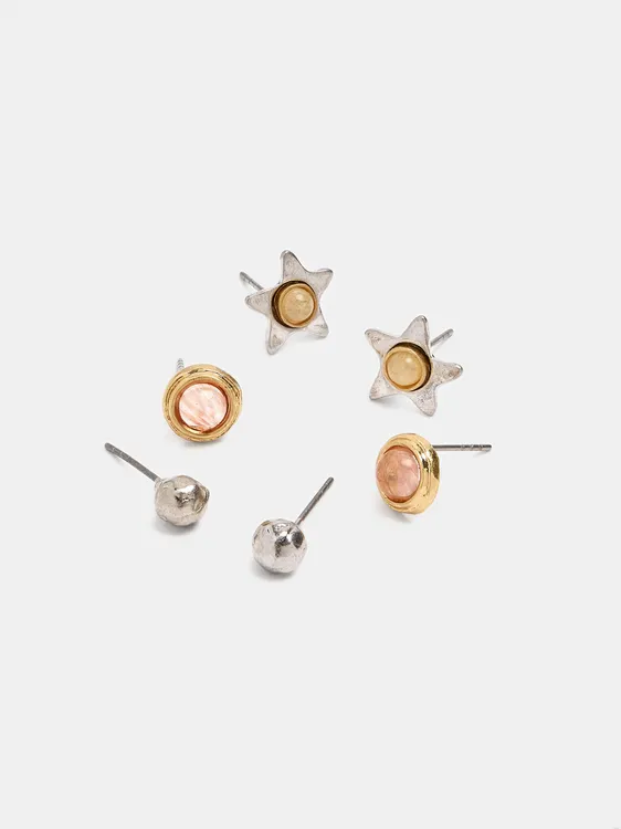 Set Of Star And Stone Earrings 249052 — image 2