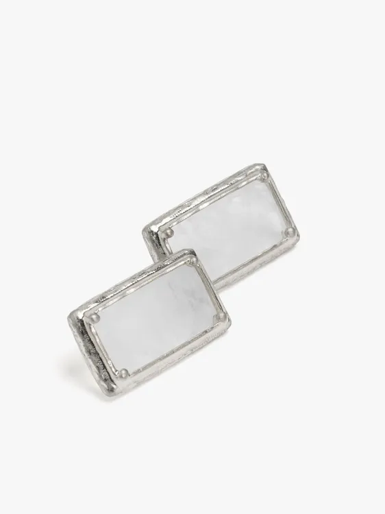 Rectangular Earrings With Stone 249053 — image 2
