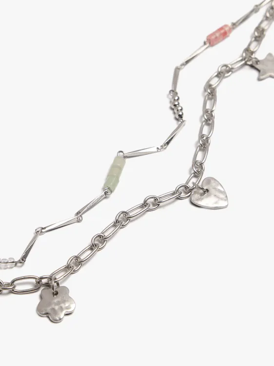 Double Ankle Bracelet With Charms And Stones 249067 — image 2