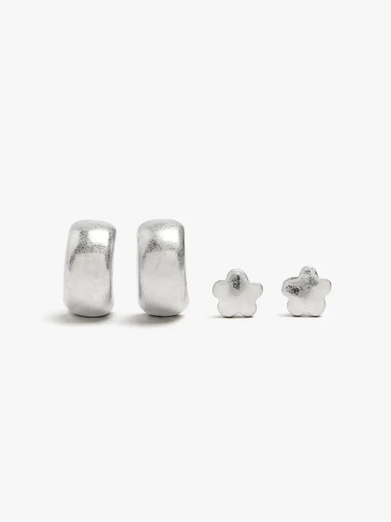 Set Of Silver Earrings 249069 — image 1