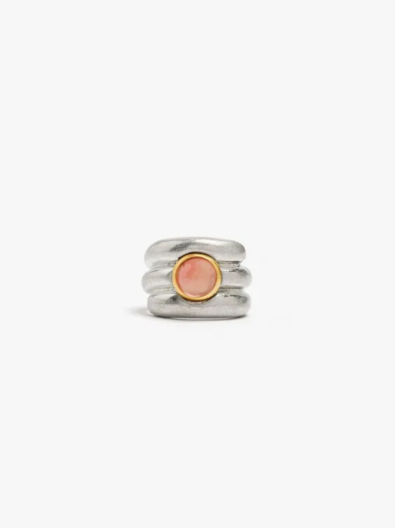 Wide Triple Effect Ring With Stone 249080 — image 1