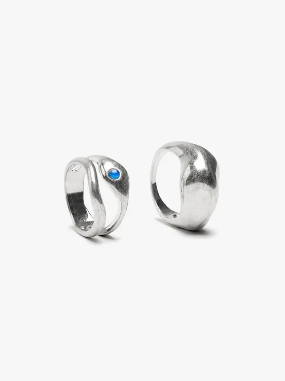 Set Of Wavy Rings With Crystal 249081 — image 3