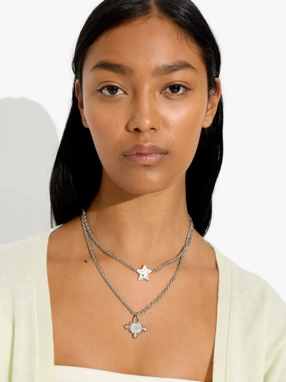 Set Of Necklaces With Star And Stone 249088 — image 3