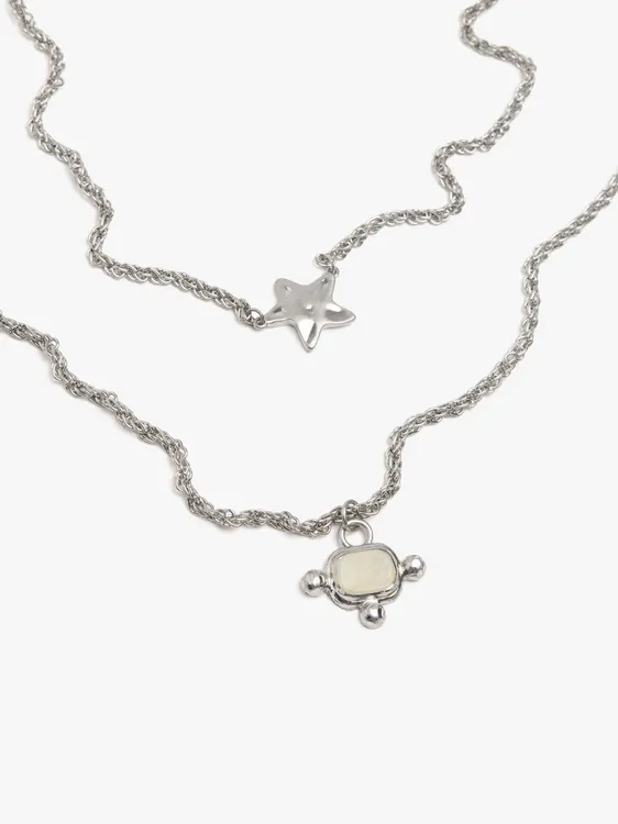 Set Of Necklaces With Star And Stone 249088 — image 2