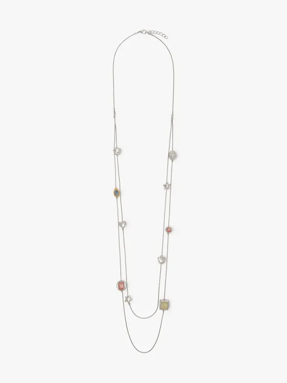 Double Necklace With Pendants And Stones 249090 — image 1