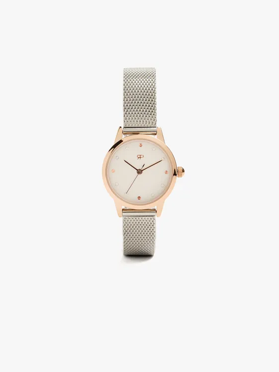 Bicolor Watch With Stainless Steel Metal Mesh 249575 — image 1