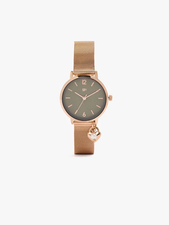 Watch Bracelet Of Metallic Steel Mesh With Charm 249638 — image 1