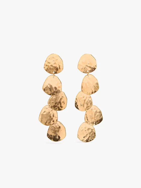 Maxi Earrings With Metallic Petals 249893 — image 1
