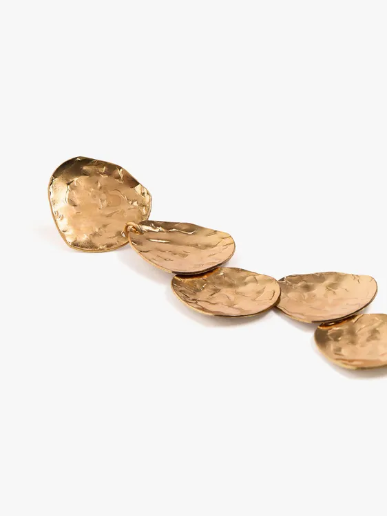 Maxi Earrings With Metallic Petals 249893 — image 2