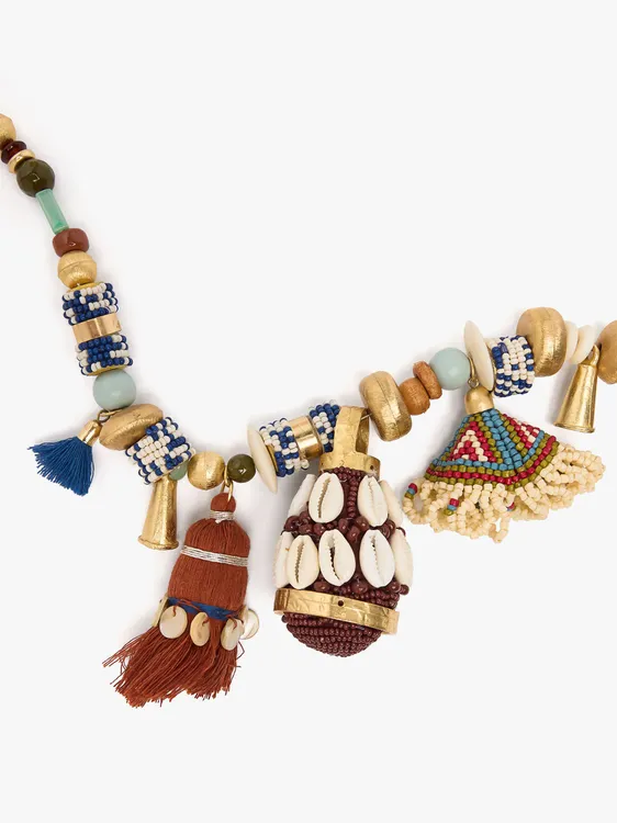 Multicolor Ethnic Necklace With Pendants 249900 — image 2