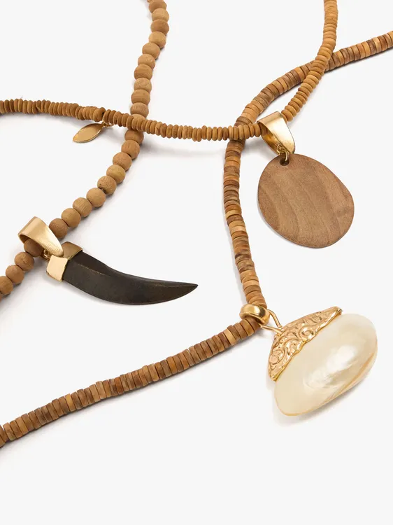 Wooden Bead Necklace Set 249901 — image 2