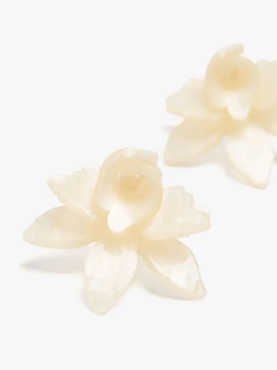 Flower Earrings With Embossed Detail 249914 — image 2