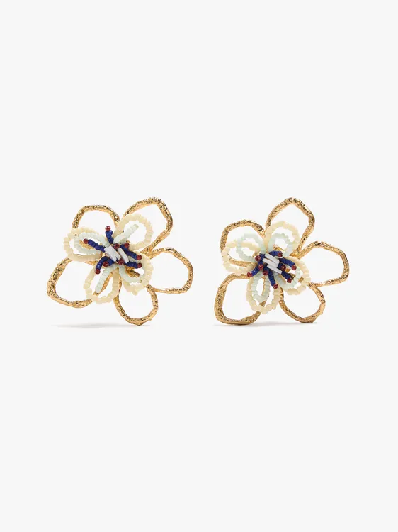 Maxi Flower Earrings With Beads 249919 — image 1
