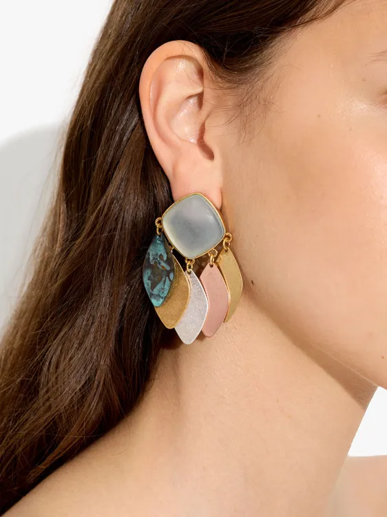 Maxi Earrings With Multicolor Petals 249926 — image 3