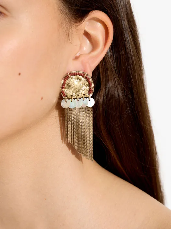 Maxi Cascade-Effect Earrings With Shells 249928 — image 3