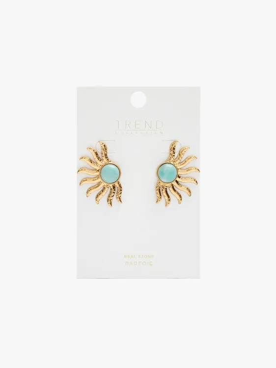 Maxi Sun Earrings With Stone 249934 — image 2