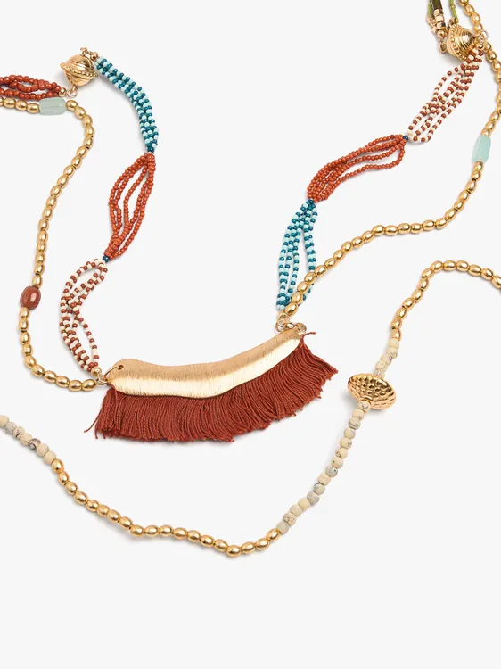 Multi-Collar With Clay And Glass Beads 249935 — image 2