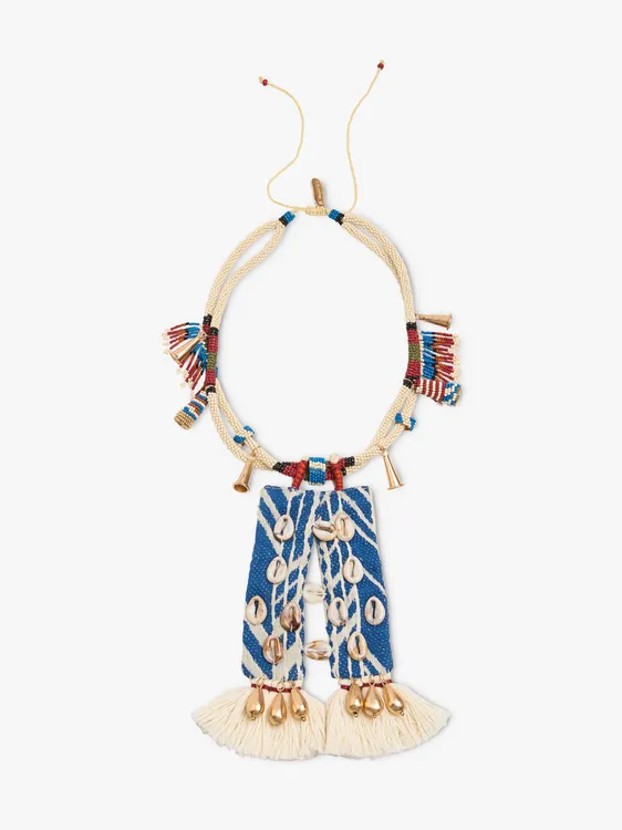 Ethnic Necklace With Shells And Beads 249942 — image 1