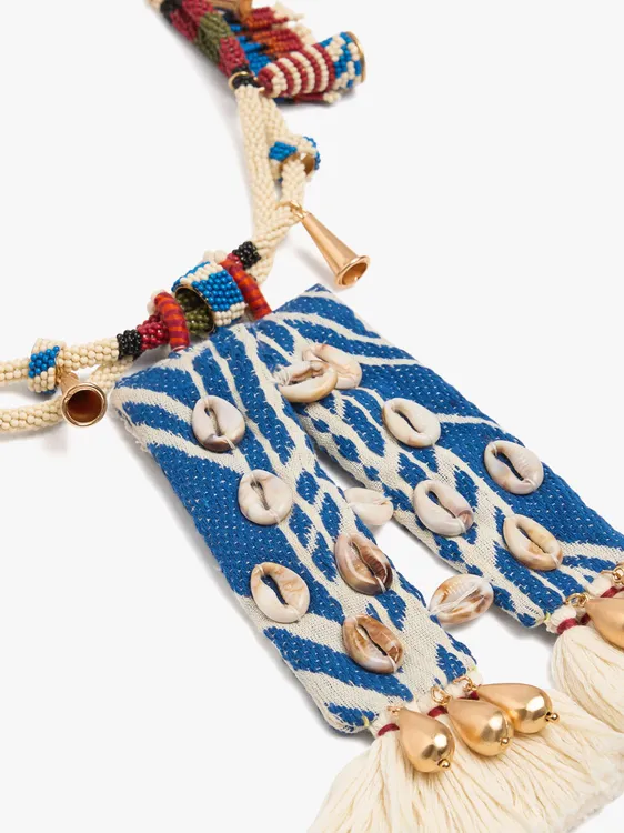 Ethnic Necklace With Shells And Beads 249942 — image 2