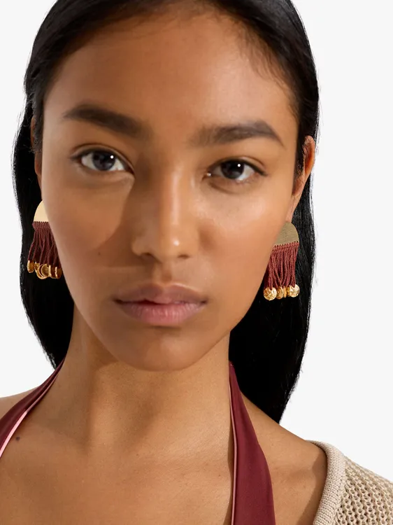 Centre Earrings With Fringes 249944 — image 3
