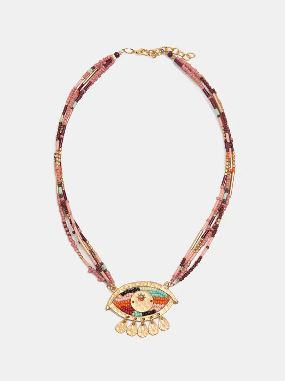 Multi-Collar With Beads And Eye Pendant 250155 — image 1