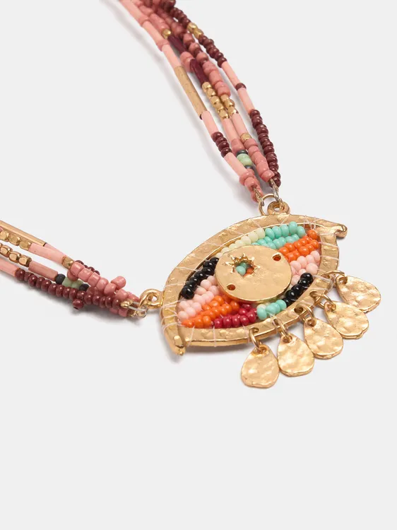 Multi-Collar With Beads And Eye Pendant 250155 — image 2
