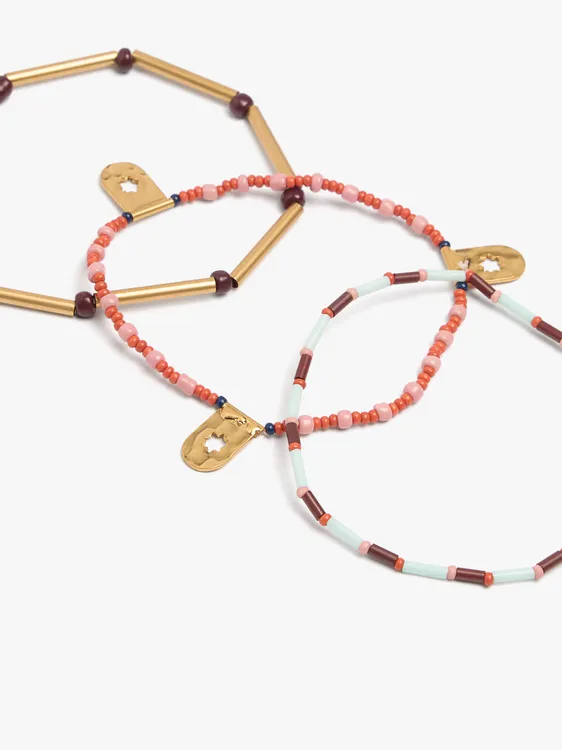 Set Of Elastic Bracelets With Beads 250157 — image 2