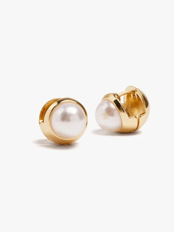 Hoop Earrings With Pearls 250169 — image 2