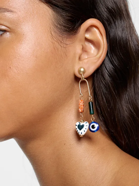 Asymmetric Earrings With Ceramic 250194 — image 3