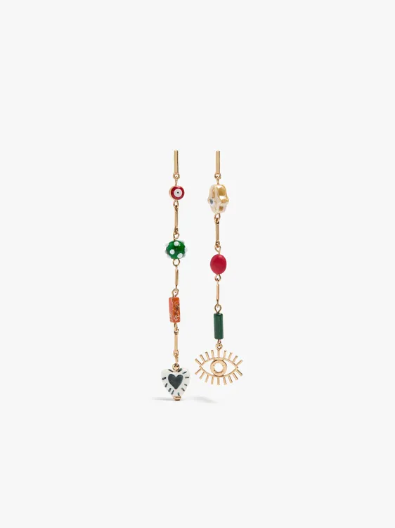 Long Bar Earrings With Ceramic 250201 — image 1
