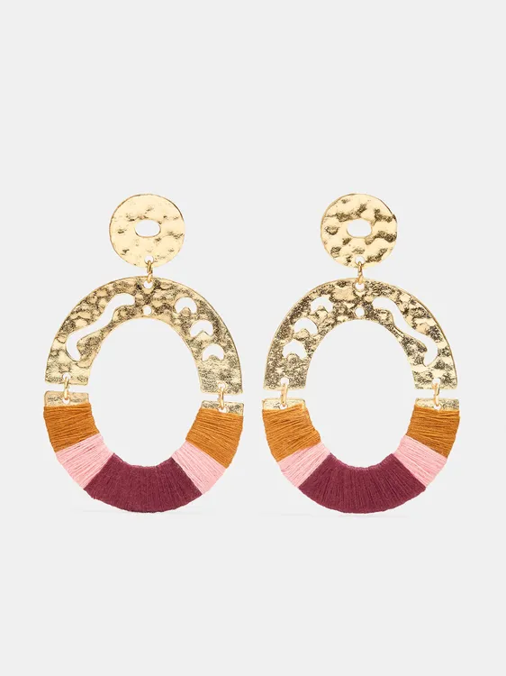 Long Earrings With Multicolor Threads 250264 — image 1