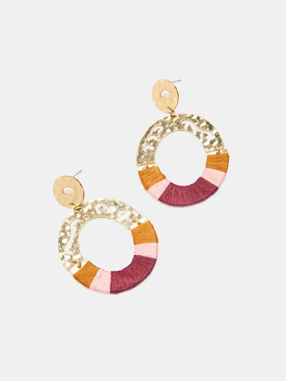 Long Earrings With Multicolor Threads 250264 — image 2