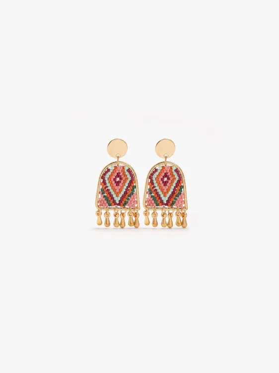 Hoop Earrings With Multicoloured Beads 250270 — image 1