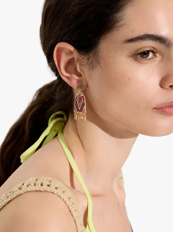 Hoop Earrings With Multicoloured Beads 250270 — image 3