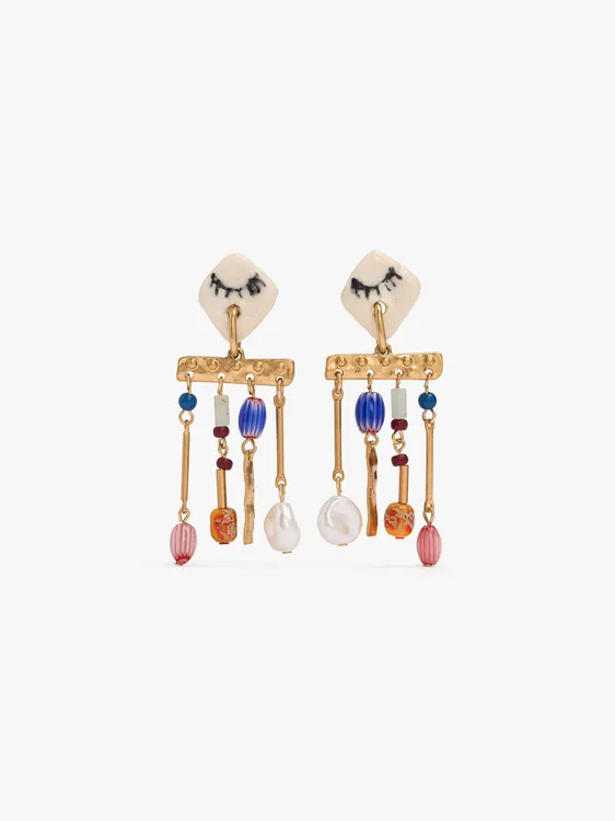 Long Earrings With Ceramic Beads 250277 — image 1