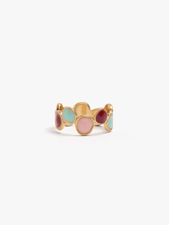 Ring With Oval Enamelled Shapes 250290 — image 1