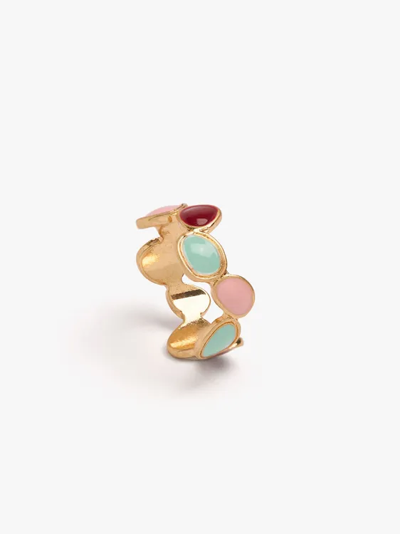 Ring With Oval Enamelled Shapes 250290 — image 3