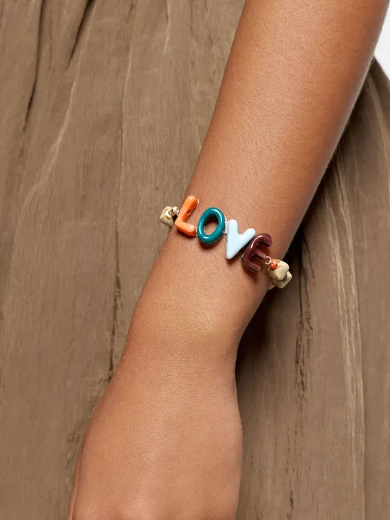 Elastic Bracelet With Ceramic And Enamel Love 250315 — image 3