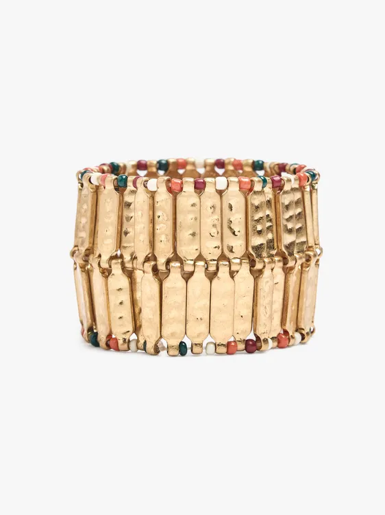 Wide Bracelet With Bars And Beads 250331 — image 1