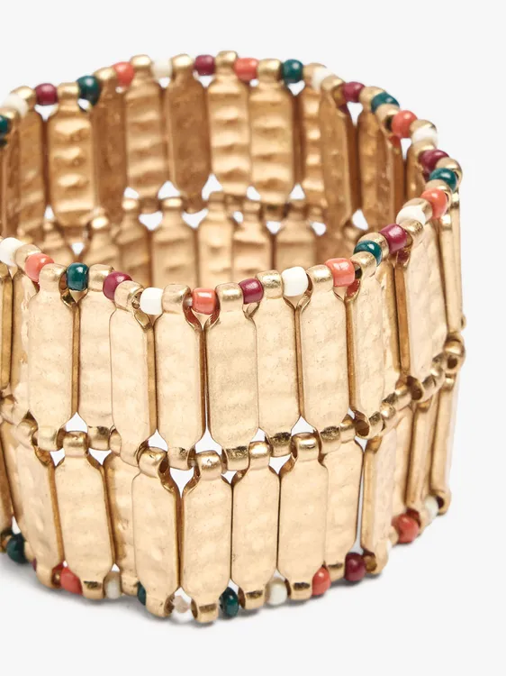Wide Bracelet With Bars And Beads 250331 — image 2